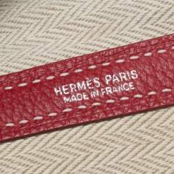 مملوكة مسبقًا حقيبة هيرمس غاردن بارتي 36 جلد نيغوندا أحمر