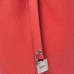 Pre Owned Hermes Rose Jaipur Clemence Leather Picotin Lock 18 Bag