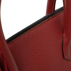Hermes Rouge Piment Togo Leather Palladium Plated Birkin 35 Bag