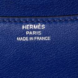 Pre Owned Hermès Bleu Electric Swift Leather Palladium Hardware Constance 18 Bag