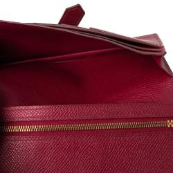 Pre Owned Hermés Rose Imperial Epsom Leather Bearn Gusset Wallet