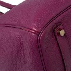 Pre Owned Hermes Tosca Togo Leather Special Order Gold Finished Birkin 35 Bag