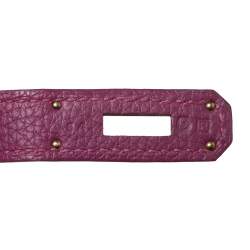 Pre Owned Hermes Tosca Togo Leather Special Order Gold Finished Birkin 35 Bag