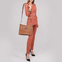 Pre Owned Hermes Gold Togo Leather Palladium Hardware Jypsiere 34 Bag