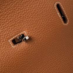 Pre Owned Hermes Gold Togo Leather Palladium Hardware Jypsiere 34 Bag