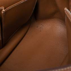 Pre Owned Hermes Gold Togo Leather Palladium Hardware Jypsiere 34 Bag