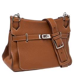 Pre Owned Hermes Gold Togo Leather Palladium Hardware Jypsiere 34 Bag