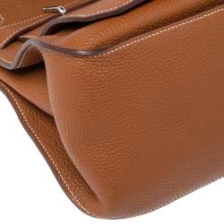 Pre Owned Hermes Gold Togo Leather Palladium Hardware Jypsiere 34 Bag