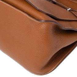 Pre Owned Hermes Gold Togo Leather Palladium Hardware Jypsiere 34 Bag