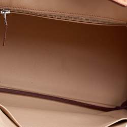 Pre Owned Hermes Tabac Camel Ostrich Palladium Plated Birkin 30 Bag