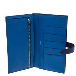 Pre Owned Hermès Bleu Encre Epsom Leather Bearn Wallet