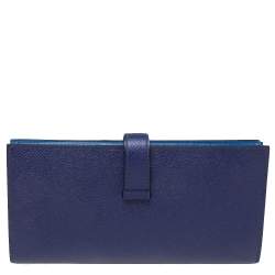 Pre Owned Hermès Bleu Encre Epsom Leather Bearn Wallet