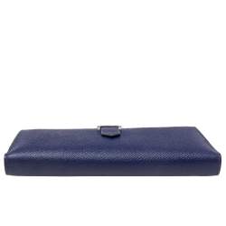 Pre Owned Hermès Bleu Encre Epsom Leather Bearn Wallet
