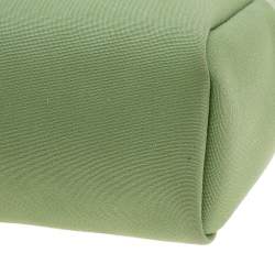 مملوكة مسبقًا حقيبة هيرمس هيرباغ  31 جلد وكانفاس كروشيه/أخضر كاكي بسحاب 