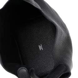 Pre Owned Hermes Black Clemence Leather Picotin Lock 18 Bag