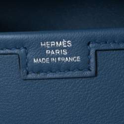 Pre Owned Hermés Bleu Agate Swift Leather Elan Jige 29 Clutch
