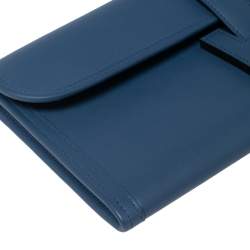 Pre Owned Hermés Bleu Agate Swift Leather Elan Jige 29 Clutch