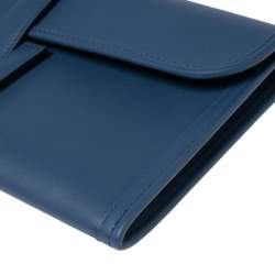 Pre Owned Hermés Bleu Agate Swift Leather Elan Jige 29 Clutch