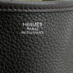 Pre Owned Hermes Canopee Clemence Leather Evelyne III TGM Bag