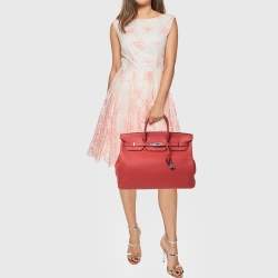 Hermes Bougainvillier Togo Leather Palladium Finish Birkin 40 Bag