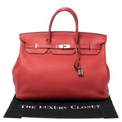 Hermes Bougainvillier Togo Leather Palladium Finish Birkin 40 Bag