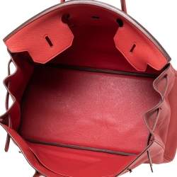 Hermes Bougainvillier Togo Leather Palladium Finish Birkin 40 Bag