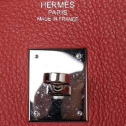 Hermes Bougainvillier Togo Leather Palladium Finish Birkin 40 Bag