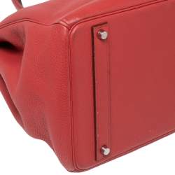 Hermes Bougainvillier Togo Leather Palladium Finish Birkin 40 Bag