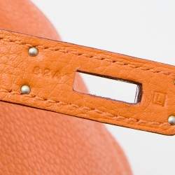 Hermès Orange Togo Leather Palladium Plated Birkin 40 Bag