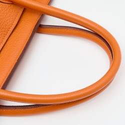 Hermès Orange Togo Leather Palladium Plated Birkin 40 Bag