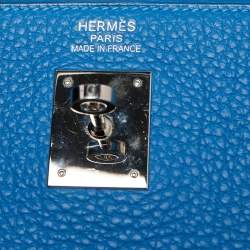 Hermes Mykonos Togo Leather Palladium Finish Kelly Retourne 35 Bag