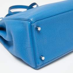 Hermes Mykonos Togo Leather Palladium Finish Kelly Retourne 35 Bag