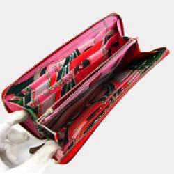 Pre Owned Hermes Azap Long Silk In Women's Epsom Leather Wallet (bi-fold) Red Col BF542300