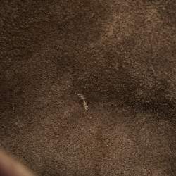 Pre Owned Hermes Taupe Clemence Leather Gold Finish Picotin Lock 22 Bag