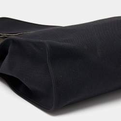 Pre Owned Hermes Noir Toil And Vache Hunter Leather Herbag Zip 39 Bag
