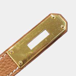 Pre Owned Hermes Birkin 35 handbag gold G metal fittings Togo H engraved