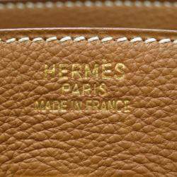 Pre Owned Hermes Birkin 35 handbag gold G metal fittings Togo H engraved