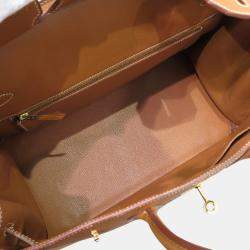 Pre Owned Hermes Birkin 35 handbag gold G metal fittings Togo H engraved
