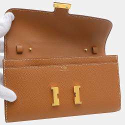 Pre Owned Hermes Constance to Go Epson Gold Z Engraved Purse