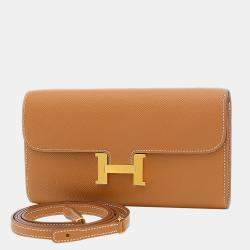Pre Owned Hermes Constance to Go Epson Gold Z Engraved Purse