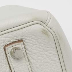 Hermes Gris Perle/Blanc/Mykonos Clemence And Lizard Club Birkin 35 Bag