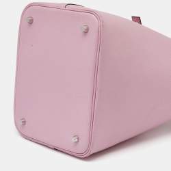 Pre Owned Hermes Mauve Sylvestre/Rogue H/Jaune de Naples Epsom Leather Picotin Lock Tressage MM Bag