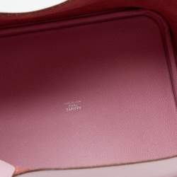 Pre Owned Hermes Mauve Sylvestre/Rogue H/Jaune de Naples Epsom Leather Picotin Lock Tressage MM Bag