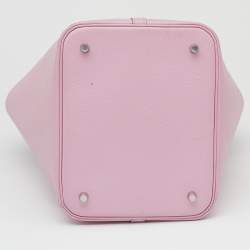 Pre Owned Hermes Mauve Sylvestre/Rogue H/Jaune de Naples Epsom Leather Picotin Lock Tressage MM Bag