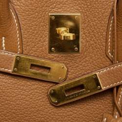 Hermes Gold Togo Leather Gold Finish Birkin 35 Bag
