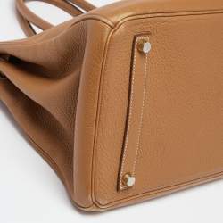 Hermes Gold Togo Leather Gold Finish Birkin 35 Bag