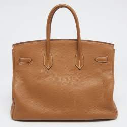 Hermes Gold Togo Leather Gold Finish Birkin 35 Bag