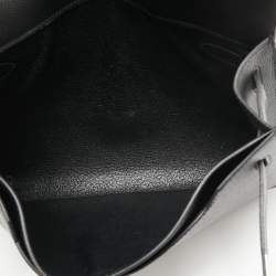 Pre Owned Hermes Black Epsom Leather Kelly Depeches 25 Pouch