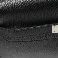 Pre Owned Hermes Black Epsom Leather Kelly Depeches 25 Pouch