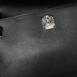 Pre Owned Hermes Black Epsom Leather Kelly Depeches 25 Pouch